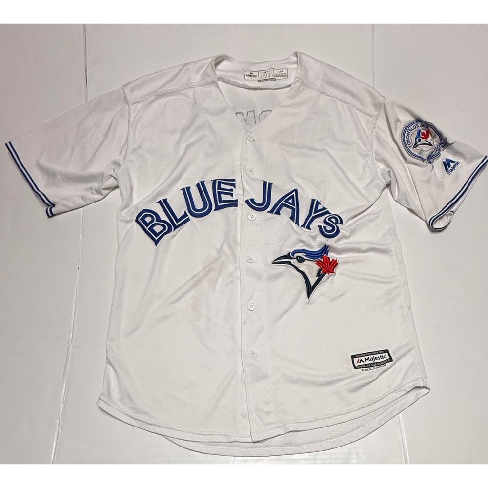 Majestic‎ Toronto Blue Jays Marcus Stroman 6 Jersey Mens Large White 40th Season